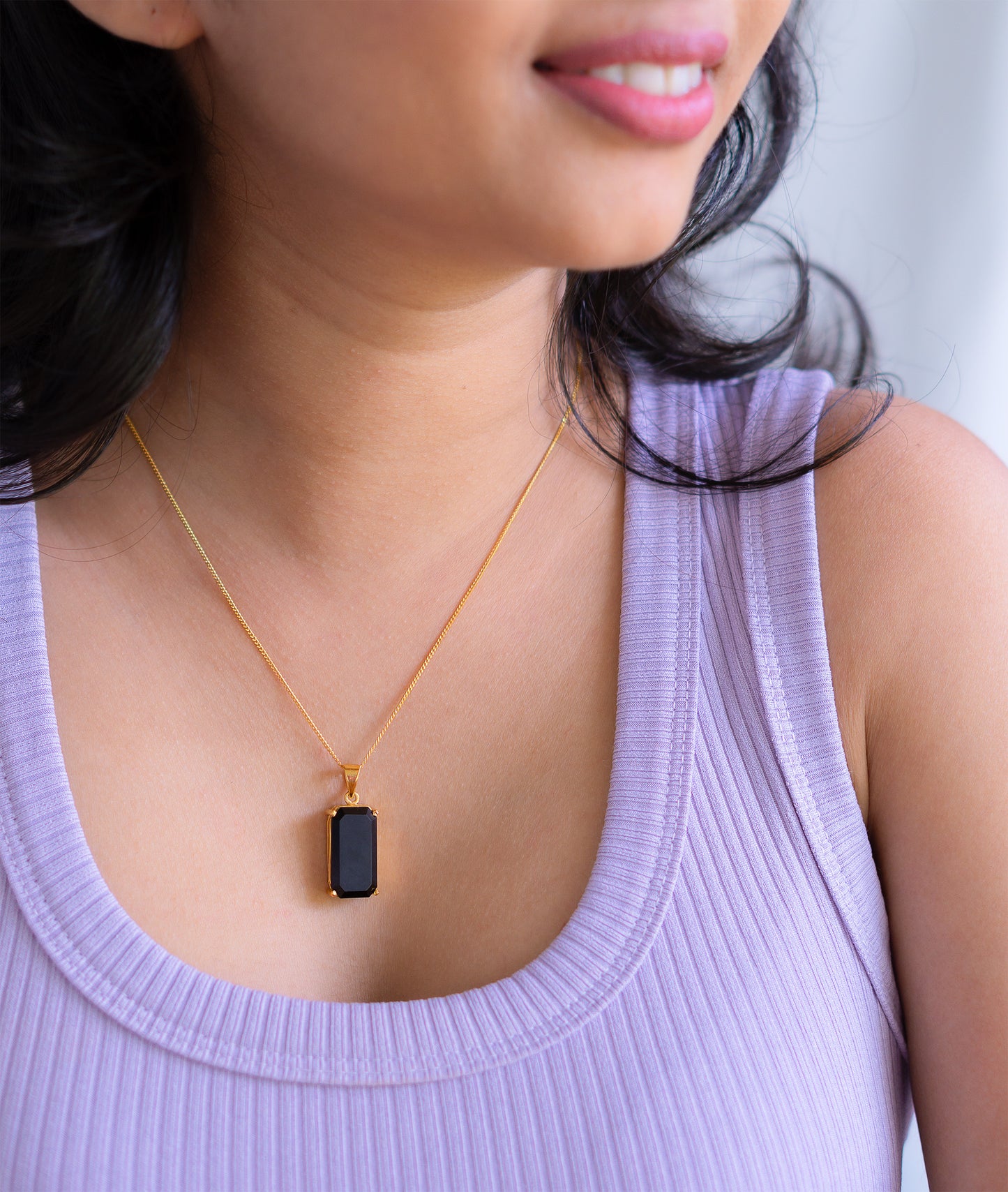 Black Onyx Reya Necklace - CLJ637