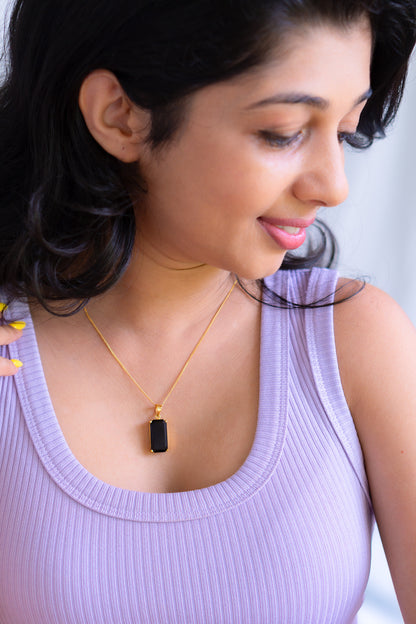 Black Onyx Reya Necklace - CLJ637