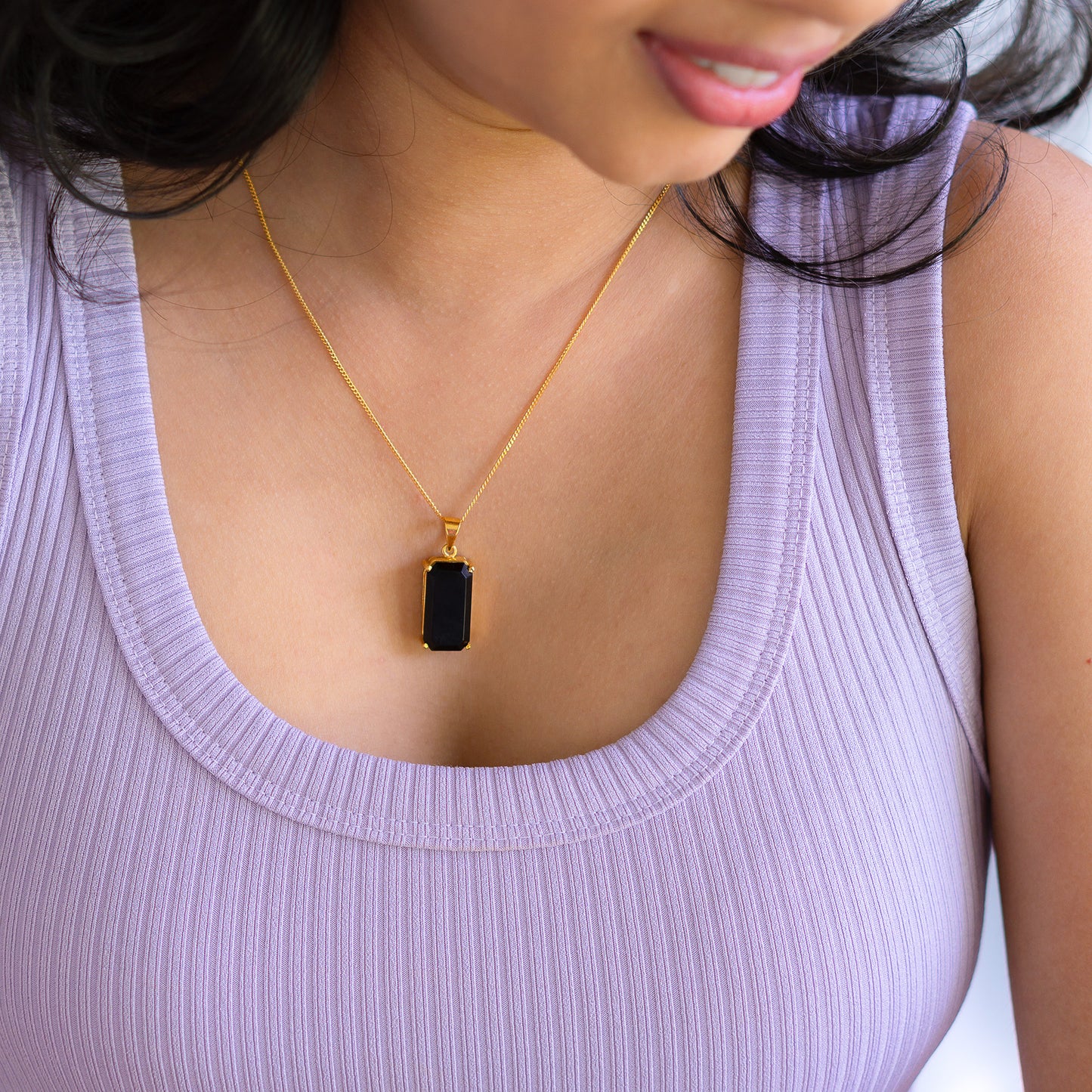 Black Onyx Reya Necklace - CLJ637