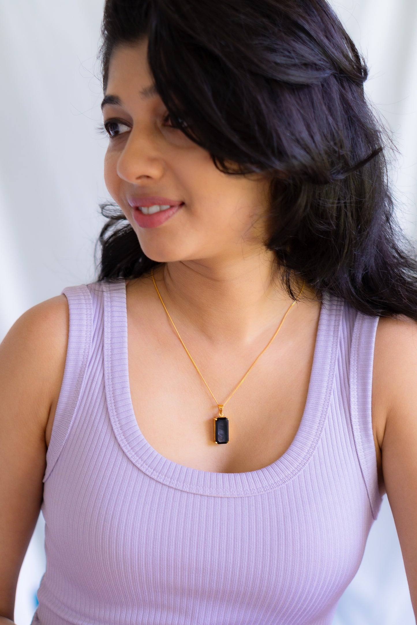 Black Onyx Reya Necklace - CLJ637