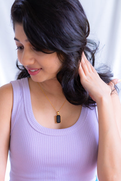 Black Onyx Reya Necklace - CLJ637