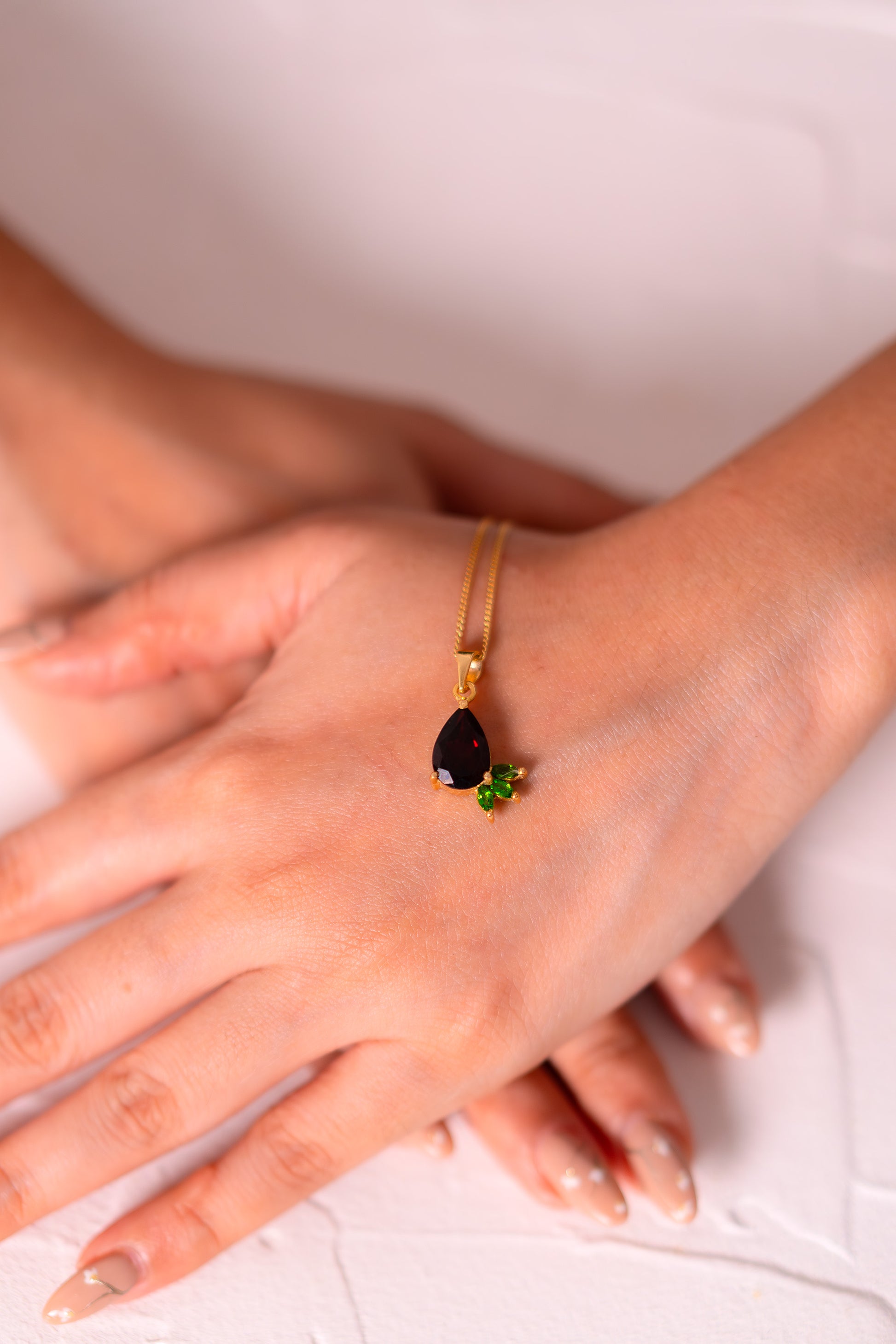 Garnet, Chromium Diopside Maddison Necklace - CLJ925