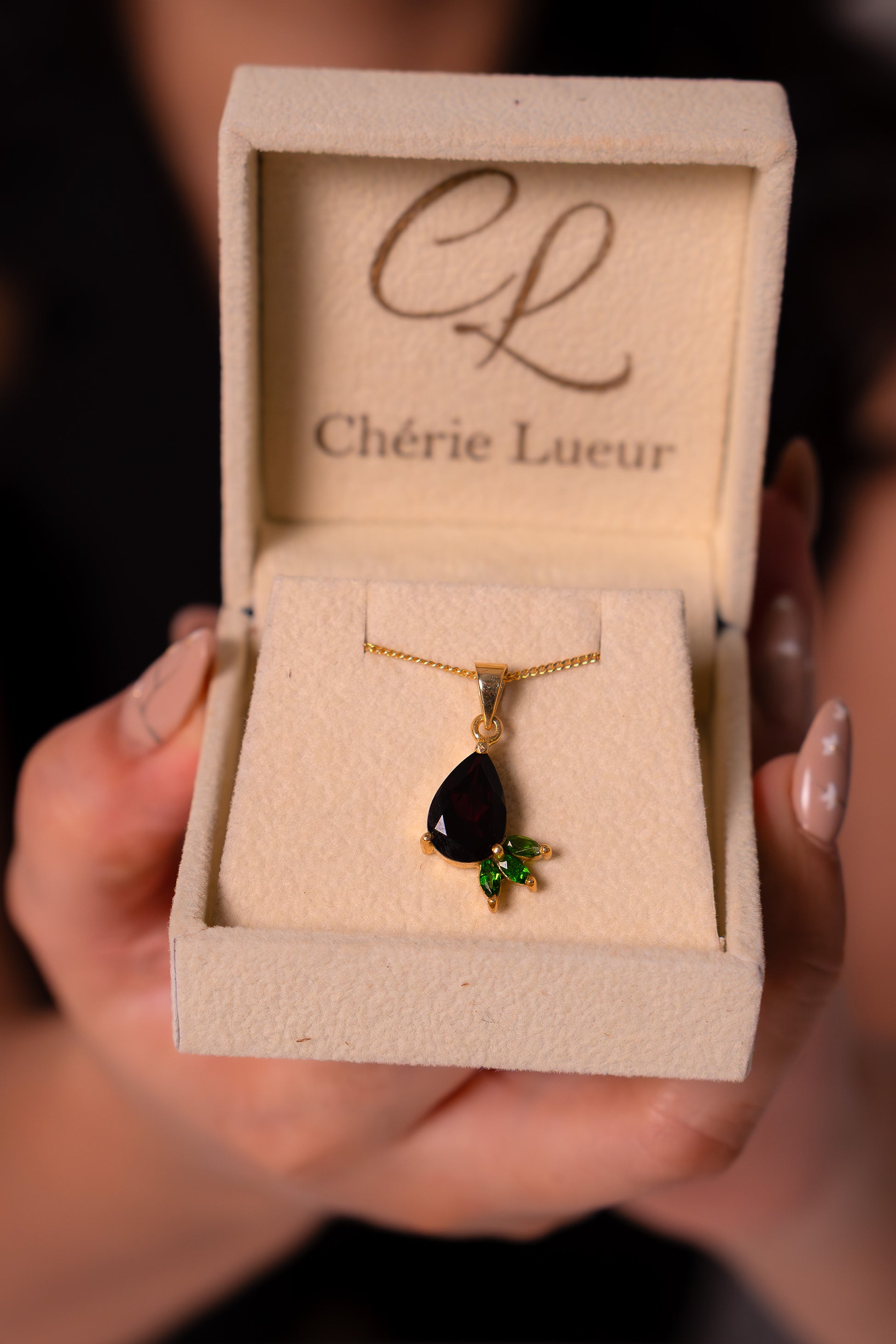 Garnet, Chromium Diopside Maddison Necklace - CLJ925