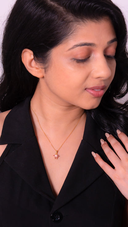 Pink Opal, Pink Tourmaline Maisie Necklace - CLJ926