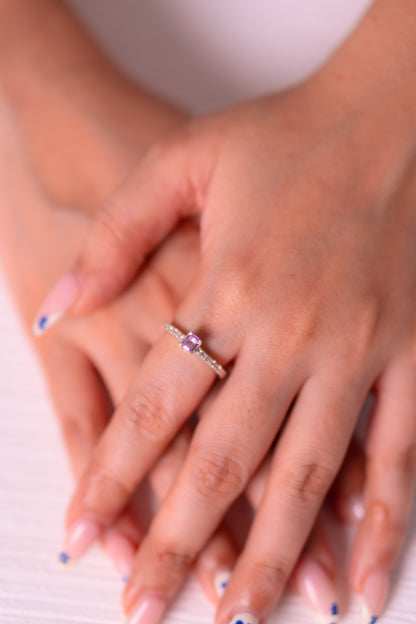 Lavender Sapphire, White Sapphire Eloise Ring -CLJ931