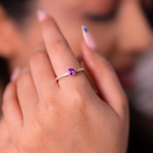 Pink Sapphire, White Sapphire Anna Ring - CLJ930