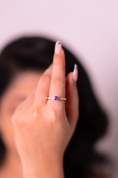 Pink Sapphire, White Sapphire Anna Ring - CLJ930