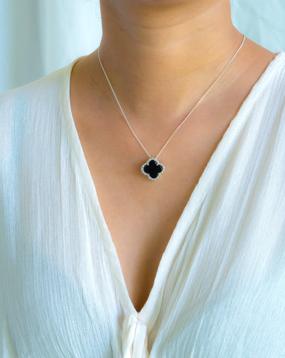 Black Onyx Leora Necklace - CLJ566B