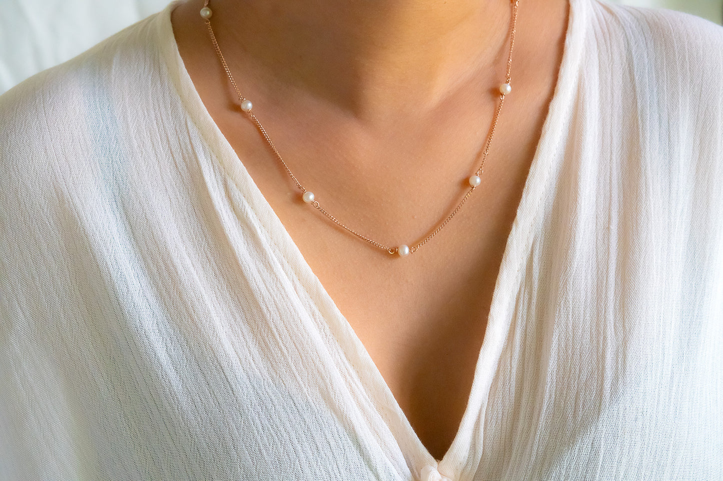 Cultured Pearl Aylin Necklace - CLJ586