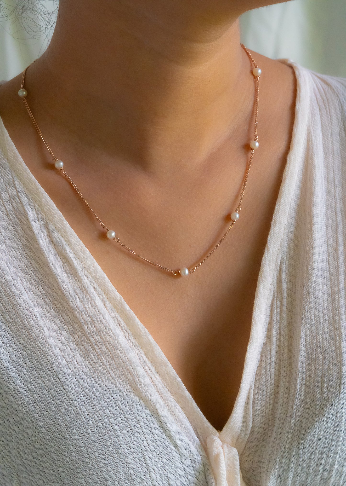 Cultured Pearl Aylin Necklace - CLJ586