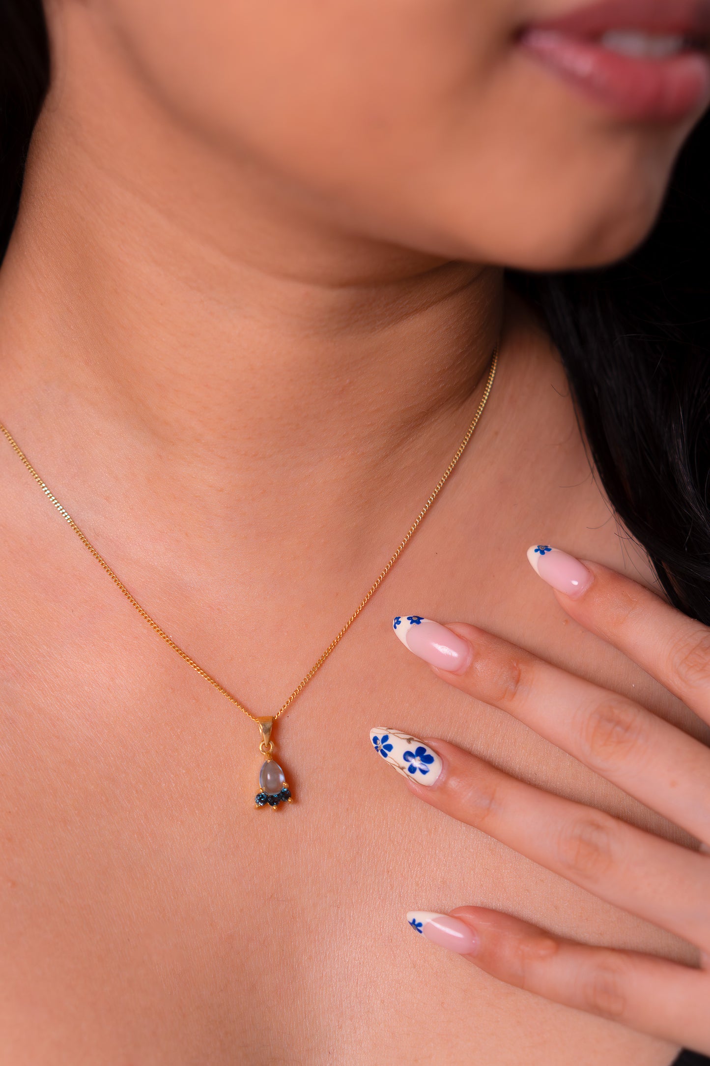 Blue Topaz, London Blue Topaz Mia Necklace - CLJ932
