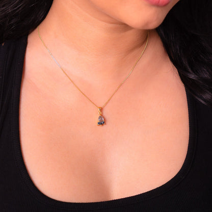 Blue Topaz, London Blue Topaz Mia Necklace - CLJ932