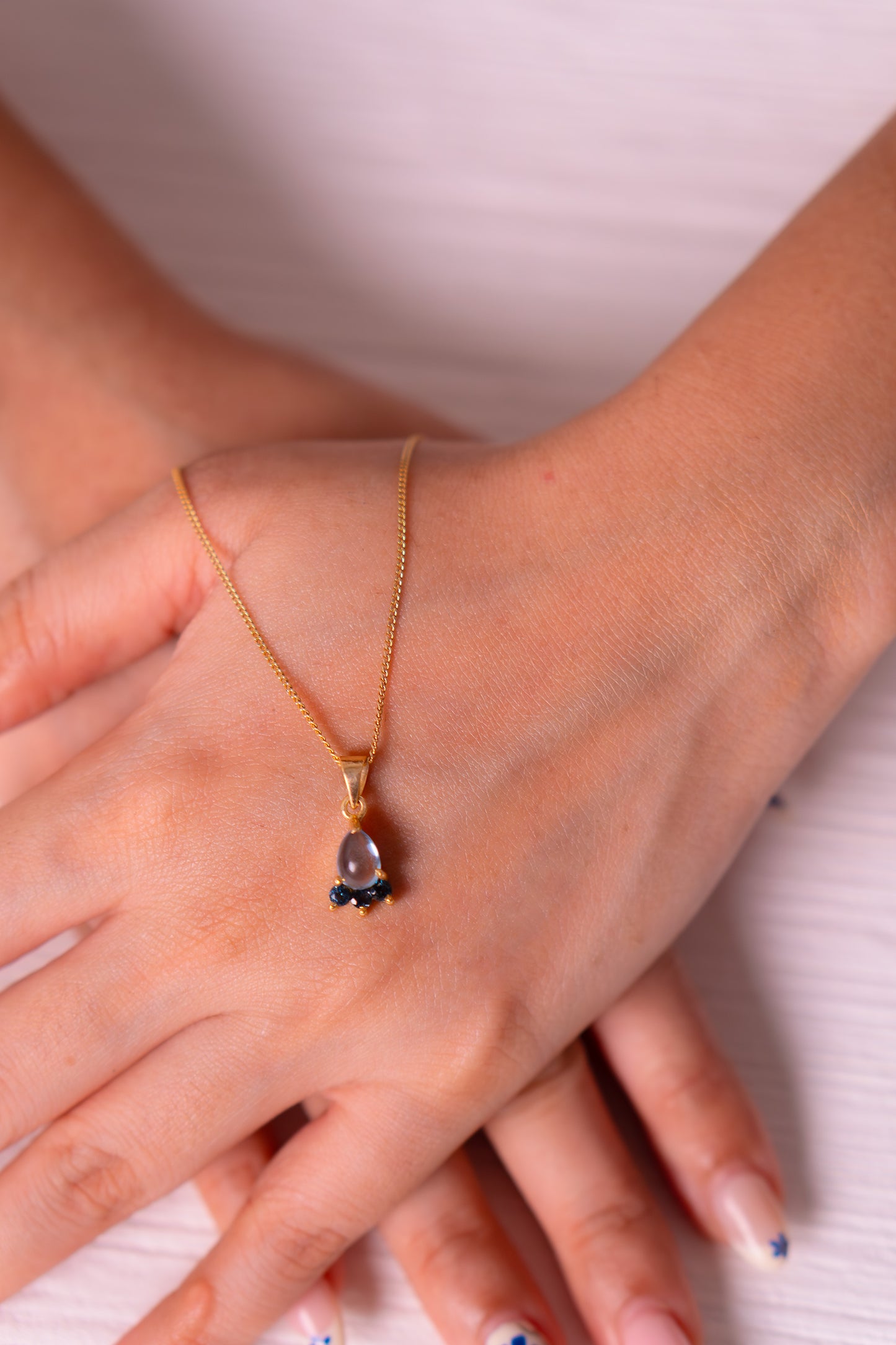Blue Topaz, London Blue Topaz Mia Necklace - CLJ932