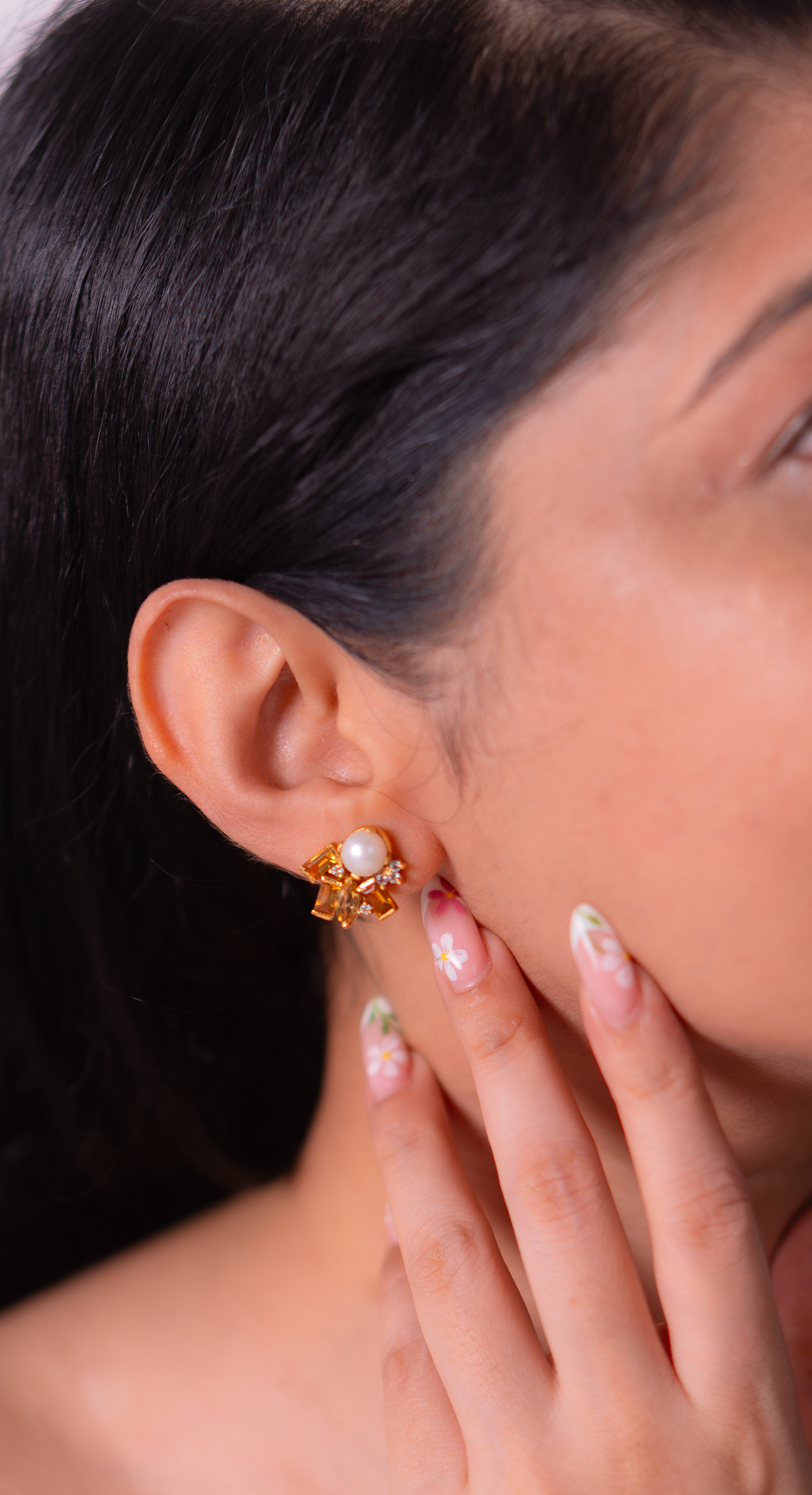 Citrine & Cultured Pearl Moana Earrings - CLJ633C