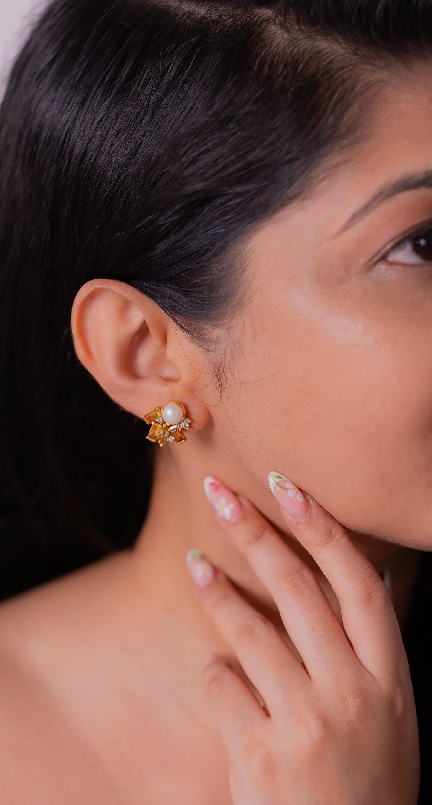 Citrine & Cultured Pearl Moana Earrings - CLJ633C