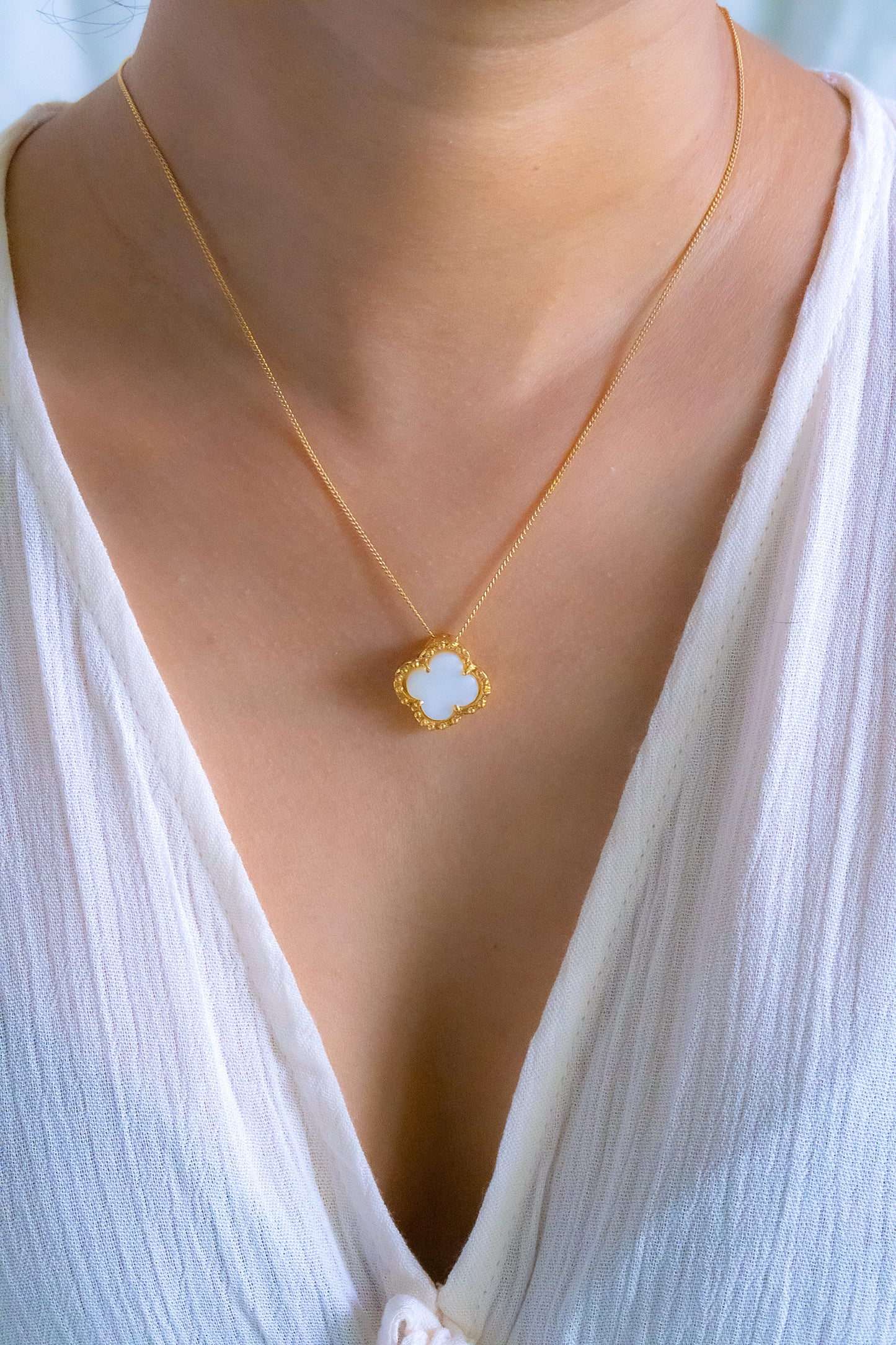 Mother of Pearl Leora Necklace - CLJ566M