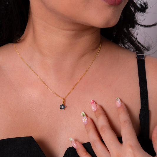 London Blue Topaz & White Topaz Abigail Necklace - CLJ887