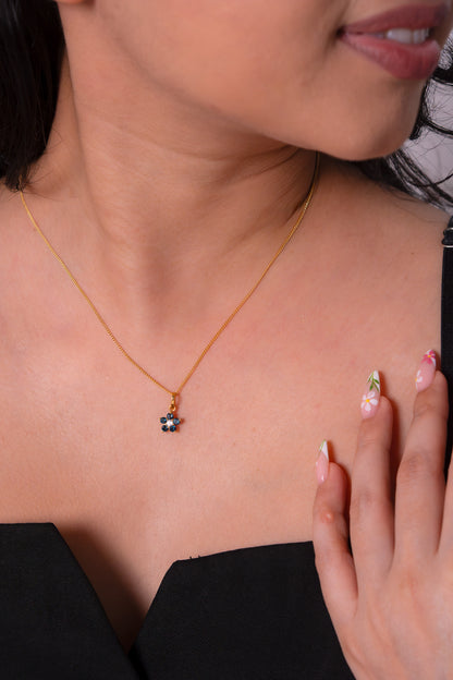 London Blue Topaz & White Topaz Abigail Necklace - CLJ887