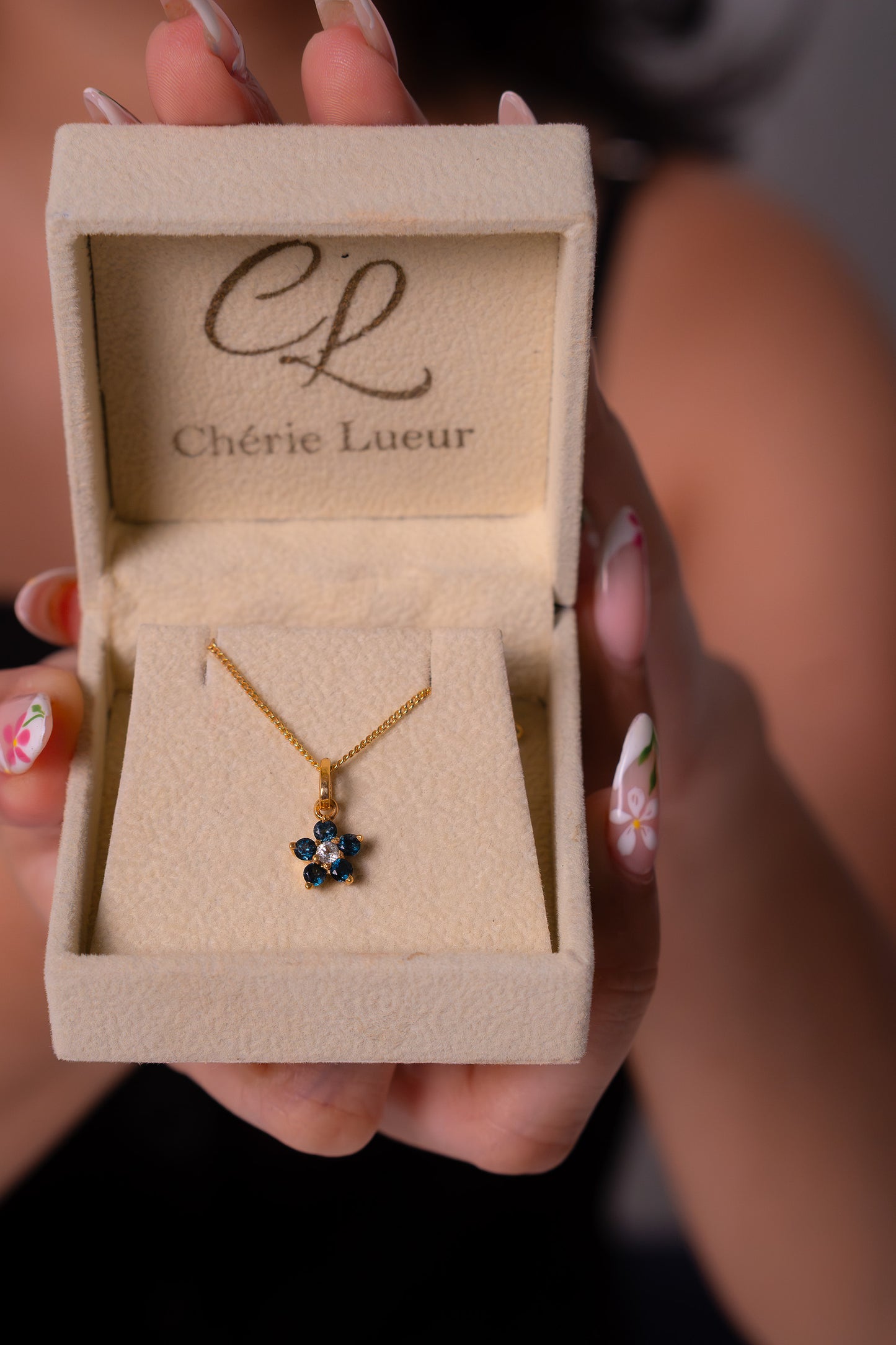 London Blue Topaz & White Topaz Abigail Necklace - CLJ887