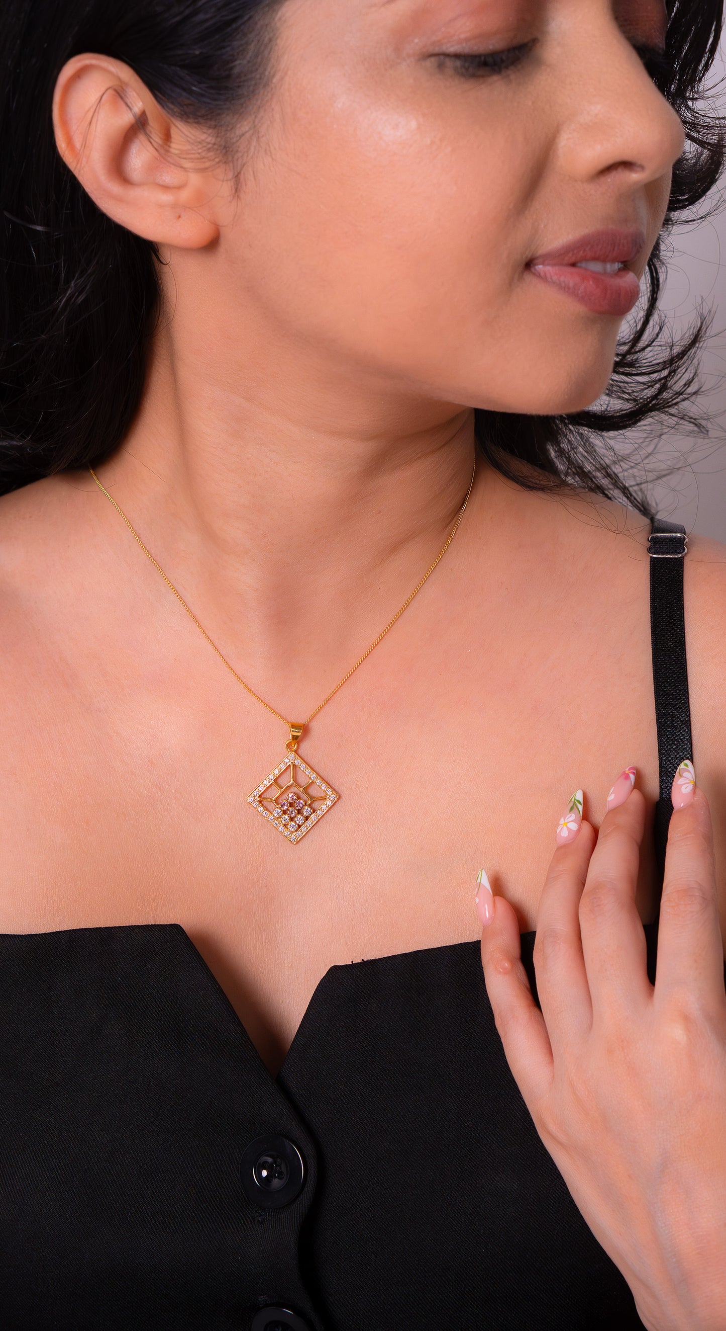 Pink Tourmaline Scarlett Necklace - CLJ388