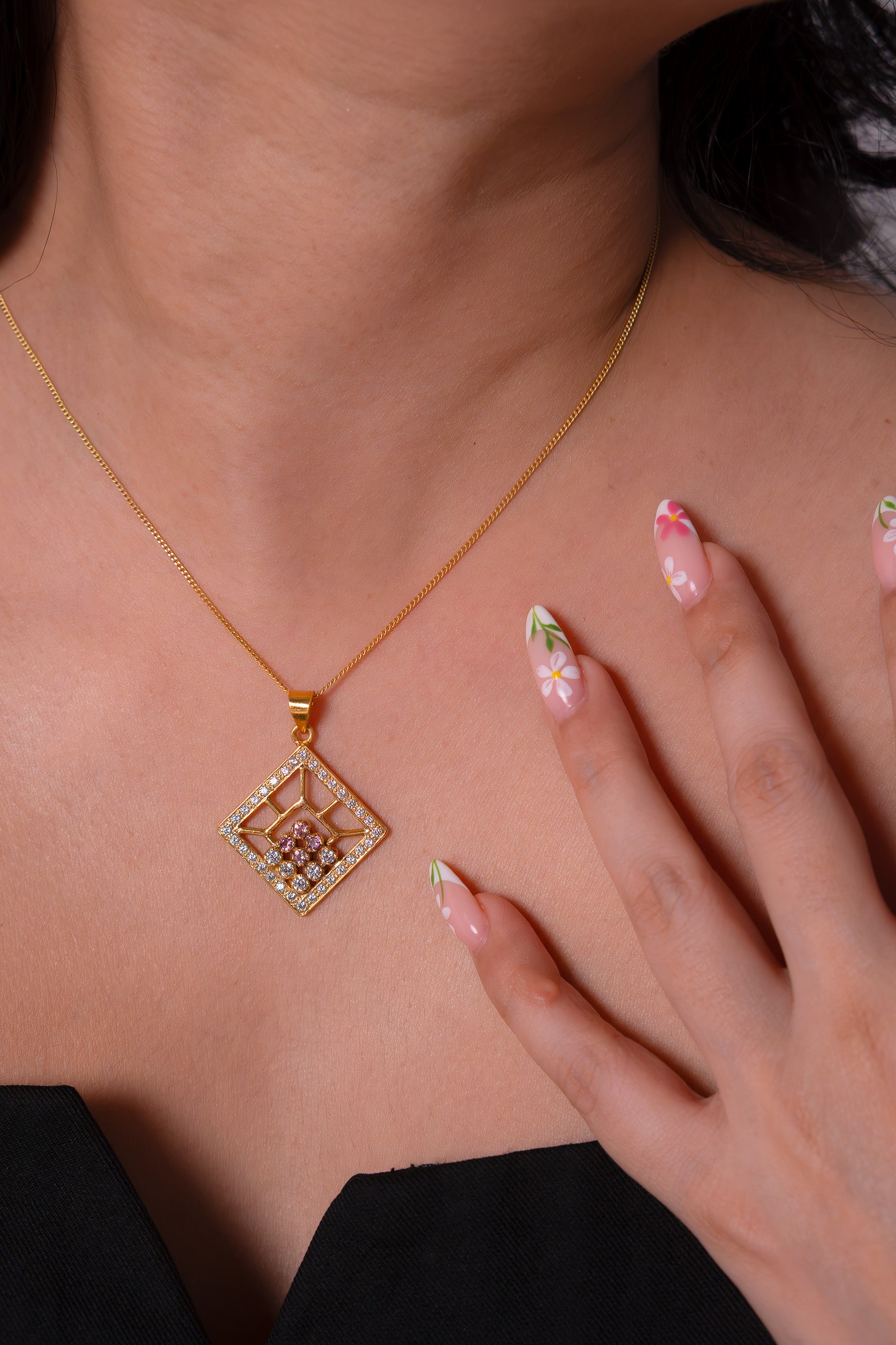 Pink Tourmaline Scarlett Necklace - CLJ388