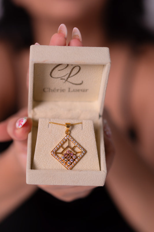 Pink Tourmaline Scarlett Necklace - CLJ388