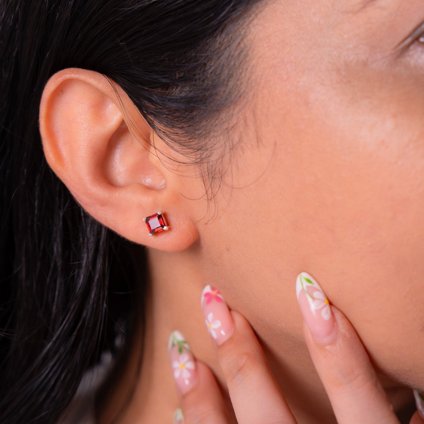 Garnet Ivyana Earrings - CLJ589GE