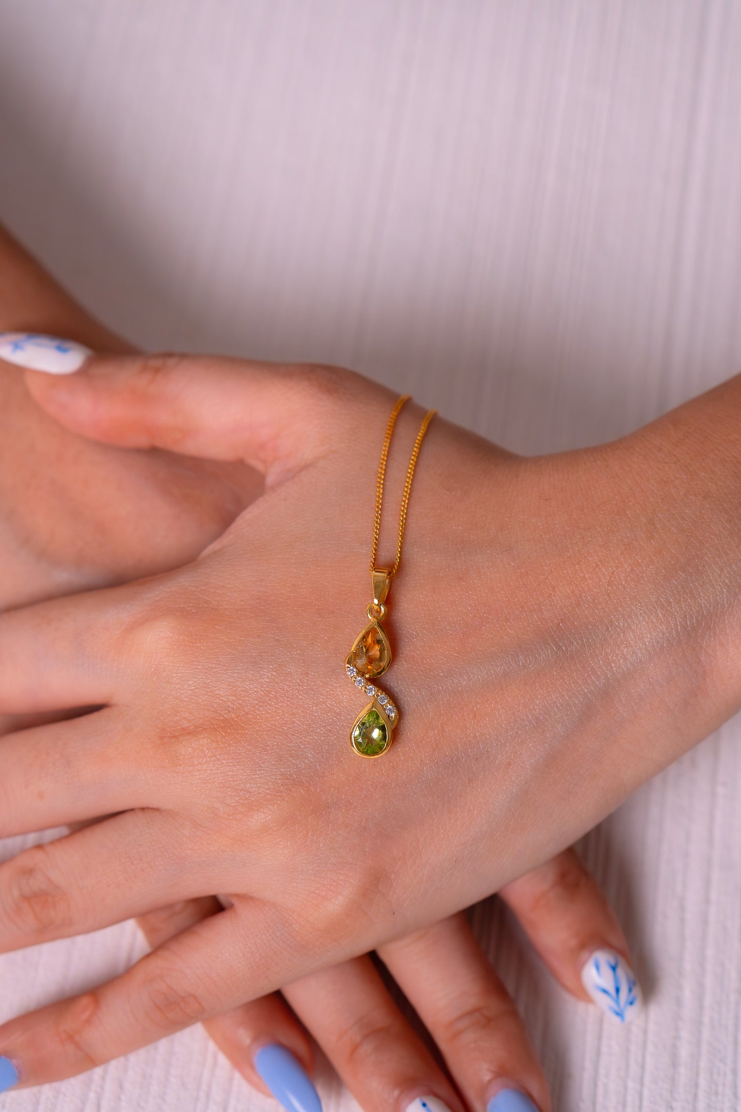 Peridot & Citrine Aanya Necklace - CLJ944