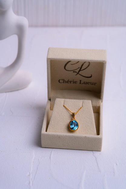Blue Topaz Meera Necklace - CLJ370