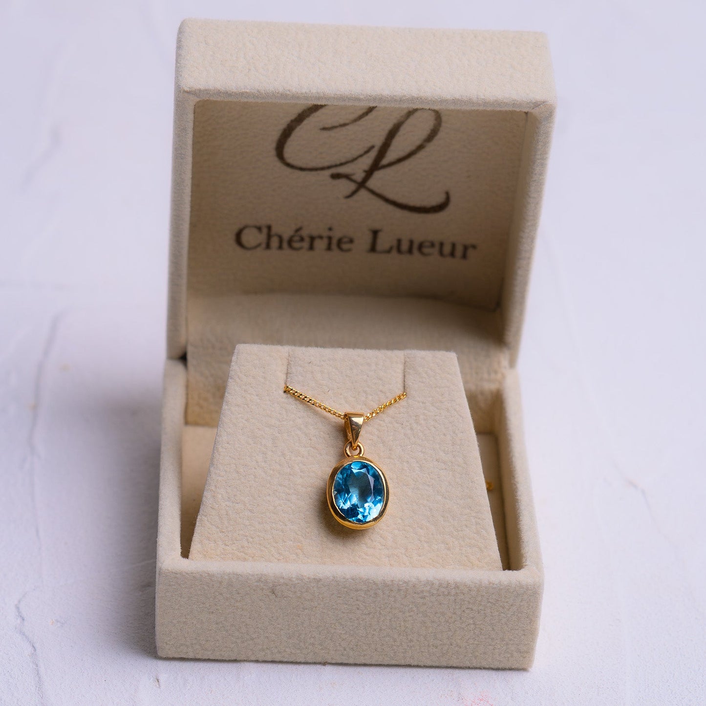 Blue Topaz Meera Necklace - CLJ370
