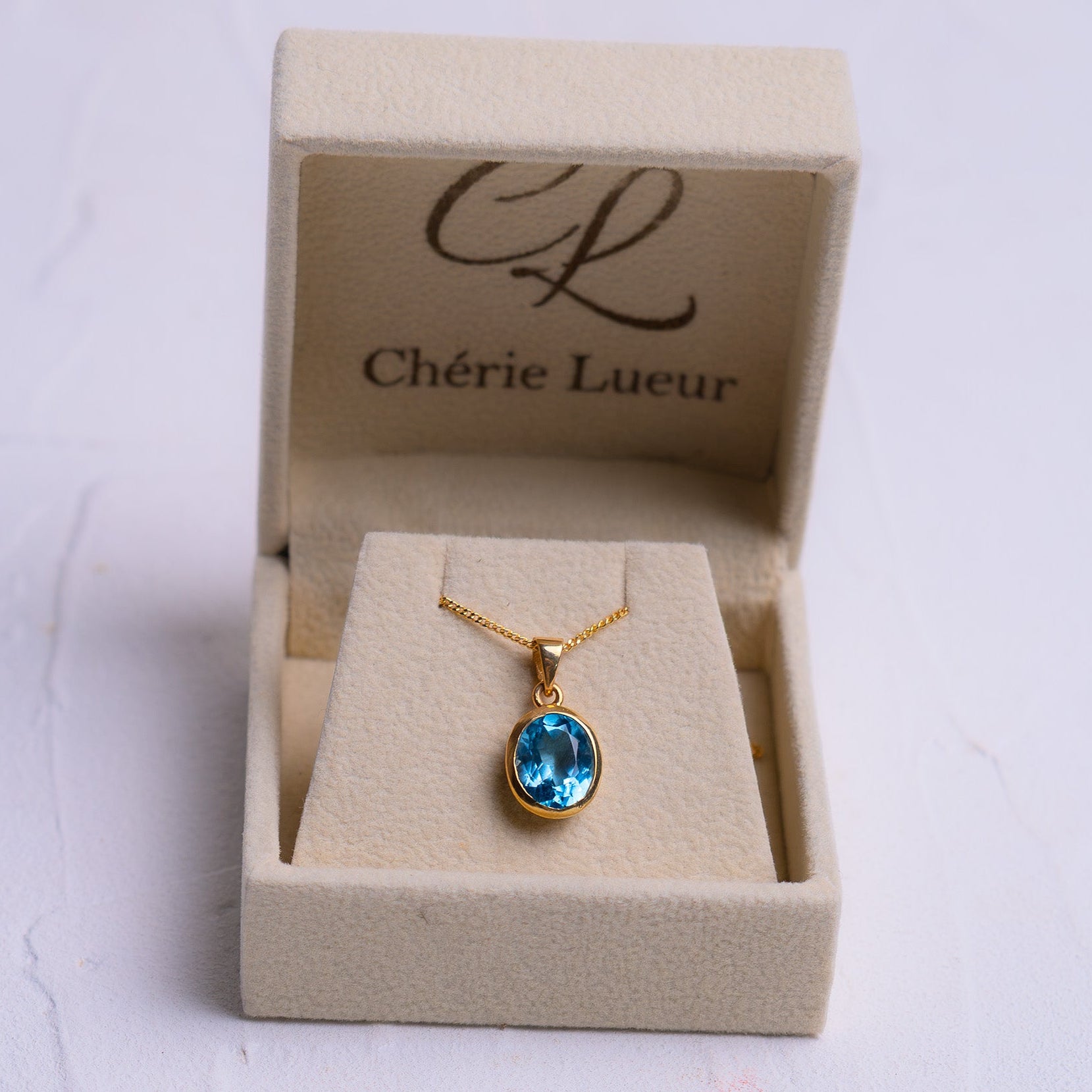 Blue Topaz Meera Necklace - CLJ370