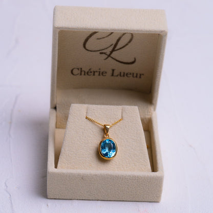 Blue Topaz Meera Necklace - CLJ370