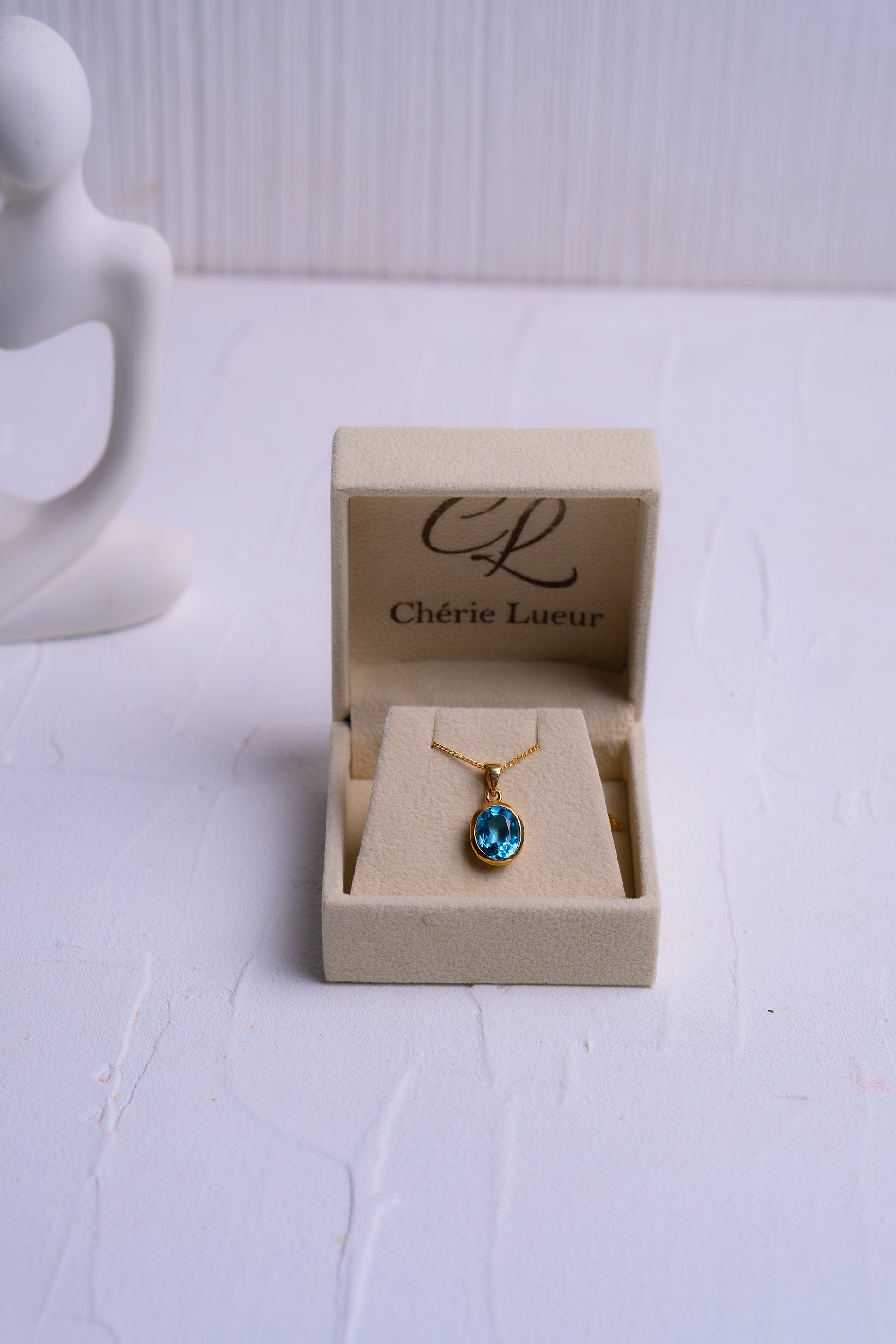Blue Topaz Meera Necklace - CLJ370