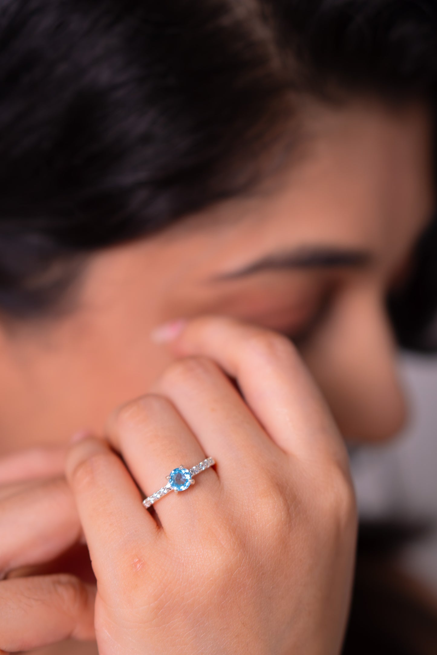 Blue Topaz Arya Ring - CLJ458