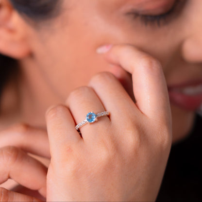 Blue Topaz Arya Ring - CLJ458