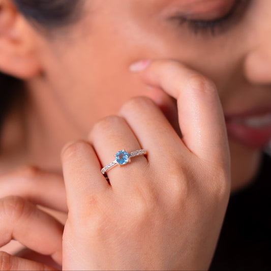 Blue Topaz Arya Ring - CLJ458