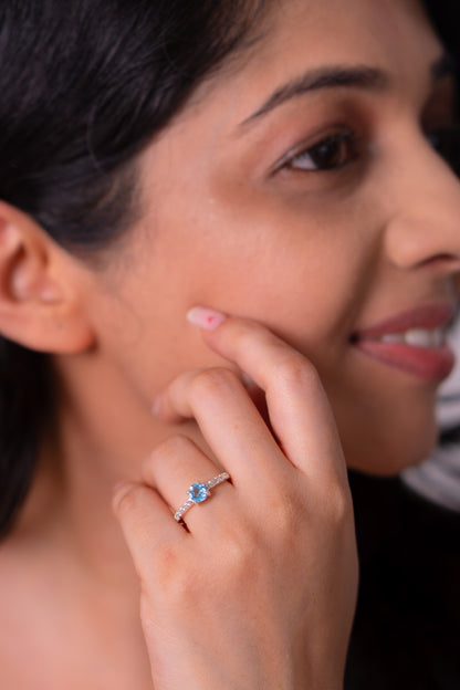 Blue Topaz Arya Ring - CLJ458