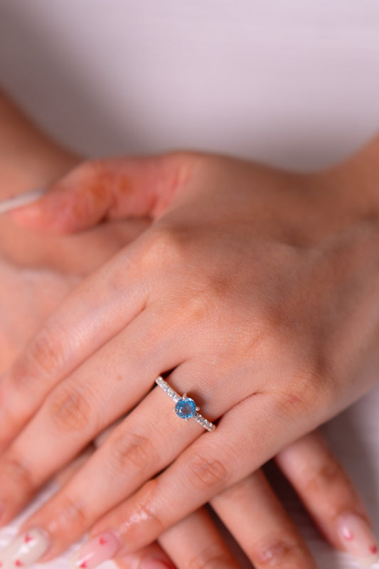 Blue Topaz Arya Ring - CLJ458