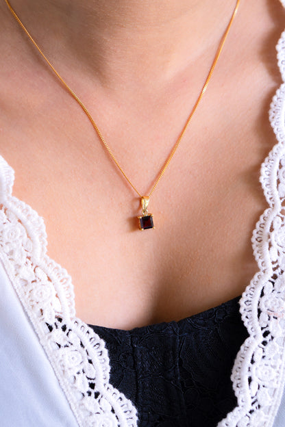 Garnet Ivyana Necklace - CLJ589G