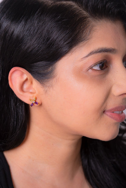 Amethyst, Peridot, White Topaz Avelle Earrings - CLJ961