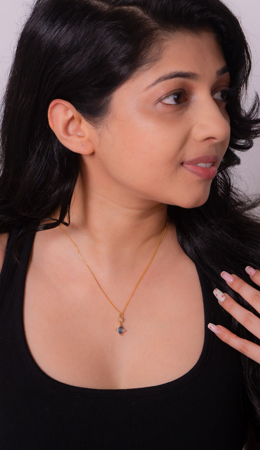 London Blue Topaz, White Topaz Lyselle Necklace - CLJ963S