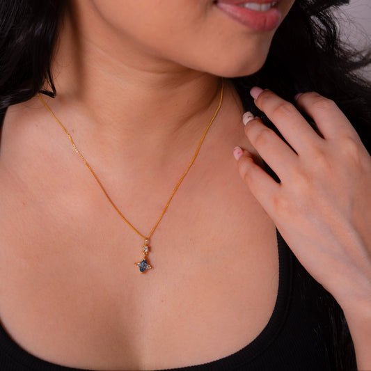 London Blue Topaz, White Topaz Lyselle Necklace - CLJ963