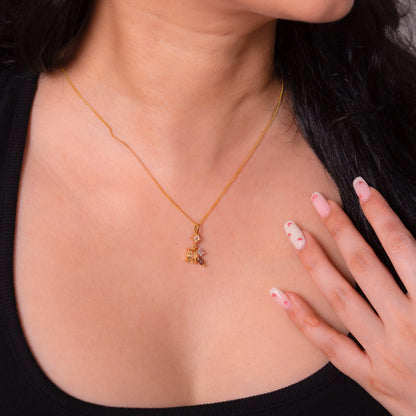 Citrine, Pink Tourmaline, White Topaz Sélie Necklace - CLJ959