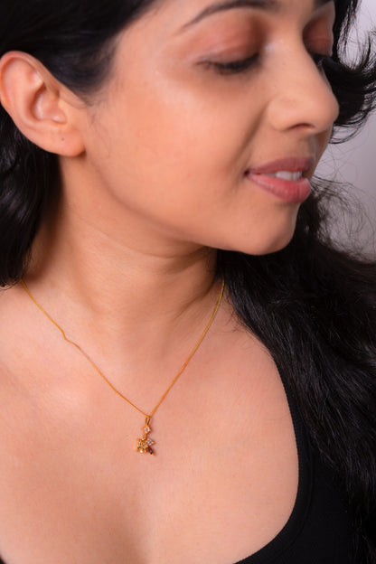 Citrine, Pink Tourmaline, White Topaz Sélie Necklace - CLJ959