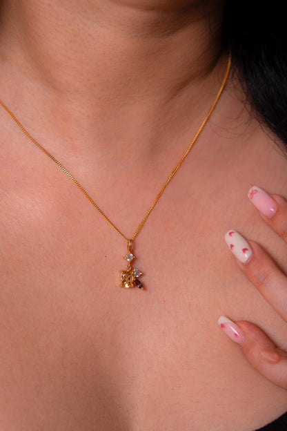 Citrine, Pink Tourmaline, White Topaz Sélie Necklace - CLJ959