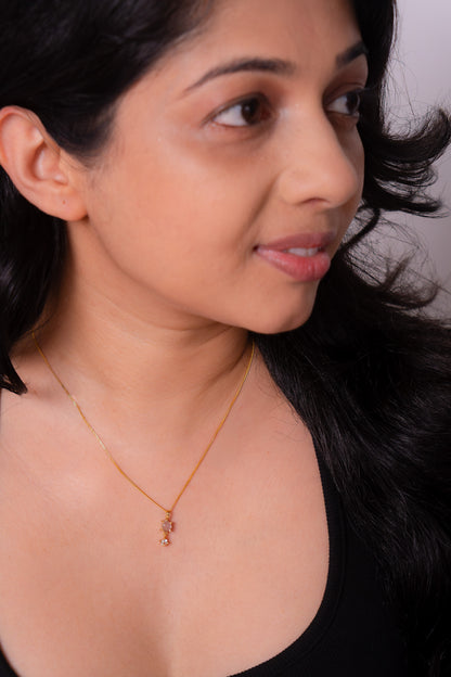 Moonstone, White Topaz Soleil Necklace - CLJ962