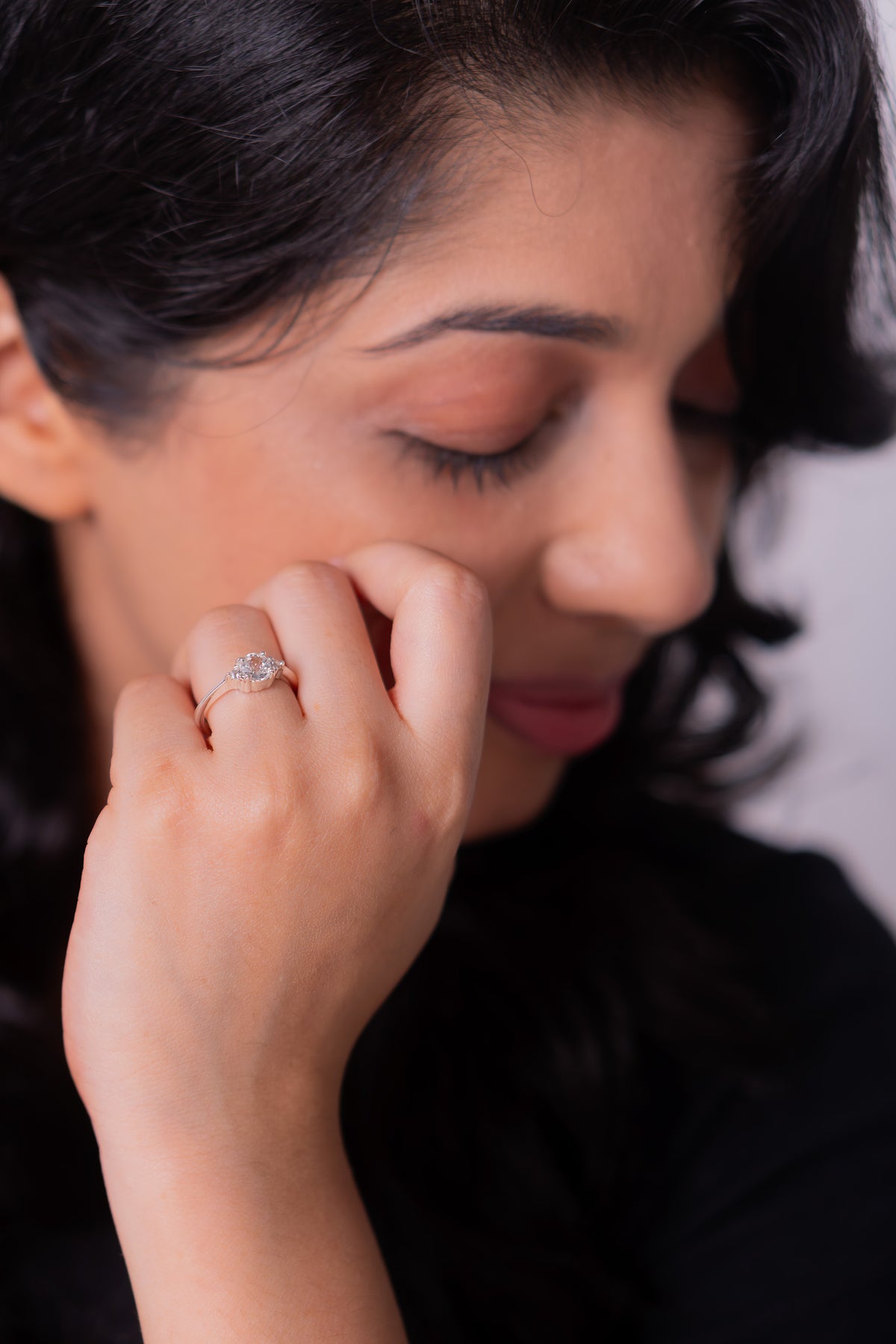 Unheated White Sapphire Eleanor Ring- CLJ982