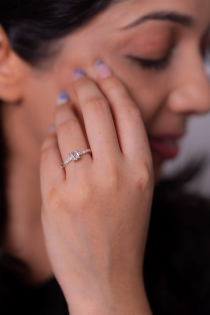 White Sapphire Novella Ring - CLJ979