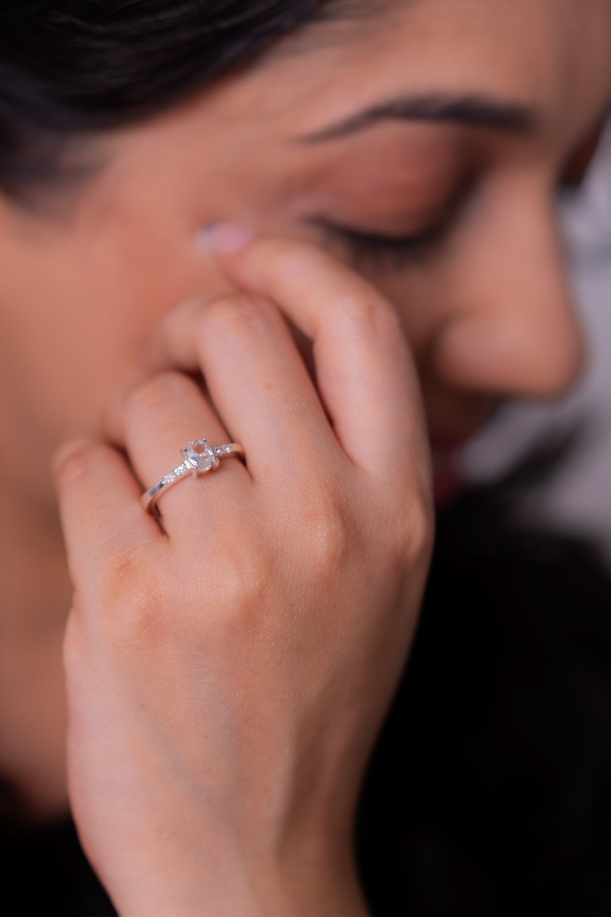 White Sapphire Novella Ring - CLJ979