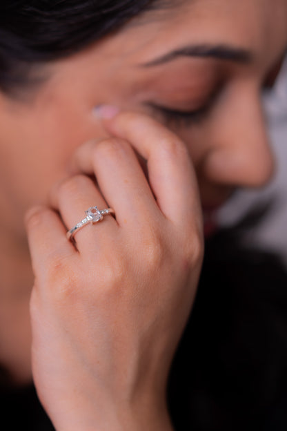White Sapphire Novella Ring - CLJ979